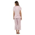 thumbnail image 4 of Lace Trim Women's Short Sleeve Capri Pajama Set, 4 of 5