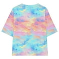 thumbnail image 5 of SGFCWSX Girls Short Sleeve T-Shirt, Kids Tie Dye Oversized Crew Neck Tees Casual Summer Tops Multicolor Size 10-11 Years, 5 of 8