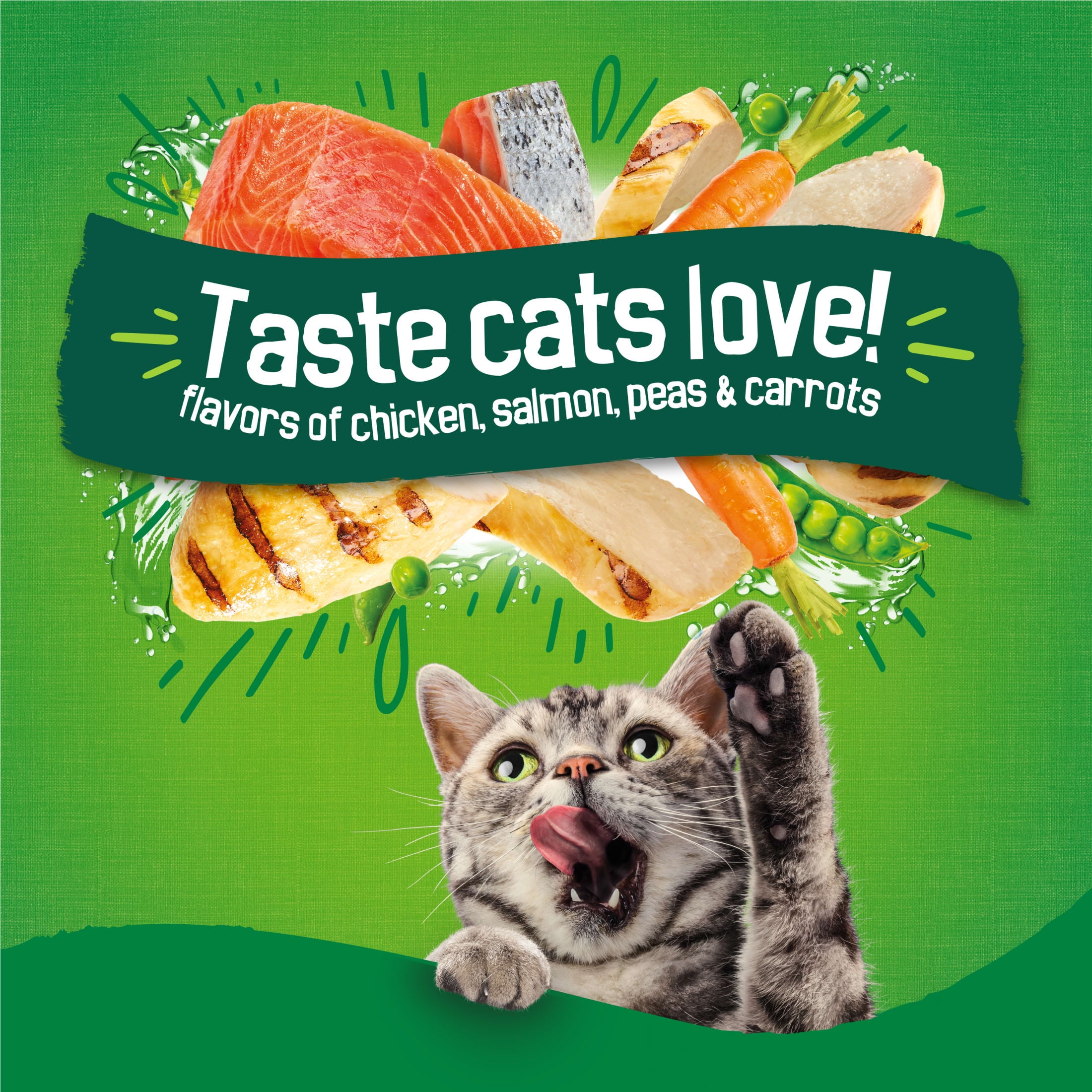 (3 pack) Purina Friskies Indoor Delights Dry Cat Food Flavors of Chicken, Salmon, Peas, and Carrots, 3.15 lb Bag