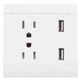 thumbnail image 1 of Toma de pared USB dual 10A US 110/220V Toma de carga eléctrica para la escuela de oficina en casa, 1 of 10