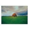 thumbnail image 3 of Autumn Cutting Board, Oak Tree in a Meadow on Cloudy Fall Day Romantic Idyllic Countryside Photograph, Decorative Tempered Glass Cutting and Serving Board, Small Size, Multicolor, by Ambesonne, 3 of 5