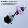 thumbnail image 4 of Bathroom Waterproof Wireless Bluetooth Speakers with LED Light, Portable Wireless Mini Speaker, Shower Speaker, with Suction Cup and Mic, Waterproof, for Shower, Travel, Pool (Green), 4 of 8