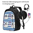 thumbnail image 2 of Balery Bulldog Friend Mochila con carga USB para hombre y mujer - Mochila impermeable y antirrobo para laptop con puerto USB para viajes, trabajo, 2 of 7