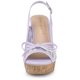 thumbnail image 2 of Sandalias De Cuña Tacones De Plataforma De Madera Lazo De Encaje Para Mujeres Morado 41, 2 of 6