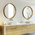 thumbnail image 5 of WallBeyond 24 inch Wood Round Mirror, Modern Circle Wall Mirror for Bathroom Vanity, Natural Wood, 5 of 6