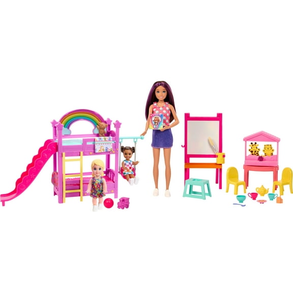 Barbie Skipper Babysitters Inc. Ultimate Daycare Playset with 3 Dolls, Furniture & 15  Accessories