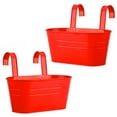 thumbnail image 2 of Balcony Plant Holder Flower Pot 2PCS Metal Hooks Detachable Hanging Planter Home Decor For Railing Fence Garden Tool, 2 of 3