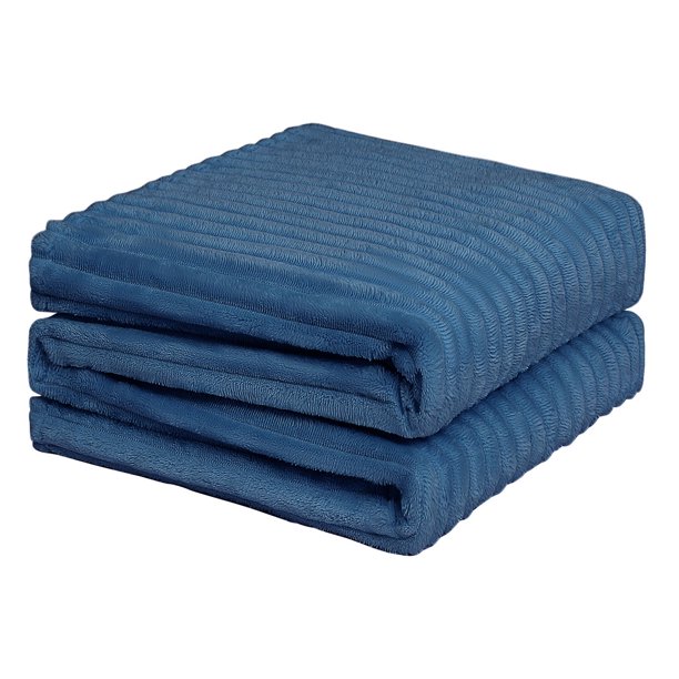 Super Suave Cálido Franela Sábana Felpa Lana Funda Nordica Cobertor Sábana para Cama Sofá Azul marino Completo (180x200cm) Unique Bargains Manta