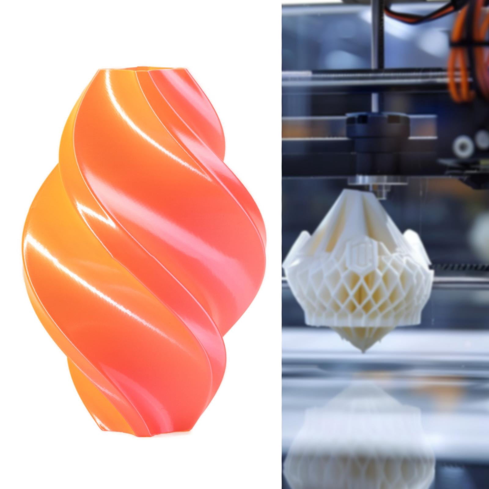 Wzmzjy Pla Filament Easy Use 1.75mm dimensional Accuracy Double Tri Color Option High Yellow and Pink