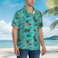 thumbnail image 5 of Fotbe Hawaii Palms Hawaiian Shirt for Men Unisex Summer Beach Casual Short Sleeve Cotton Linen Button Down Shirts-Medium, 5 of 9