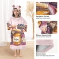 thumbnail image 3 of FORMRS Wearable Blanket Hoodie with Sleeves for Kids Cozy Flannel Sweatshirt, Watercolor Jam, 3 of 7