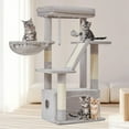 thumbnail image 1 of Cat Tree, Cat Tower for Indoor Cats 38.5Inch=98CM, Suitable for Kittens, with Luxurious Cat Condo, with Adjustable Baskets and Luxurious Perch, Light Gray, 1 of 9