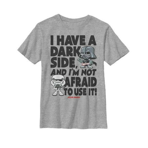 Boy's Star Wars Not Afraid to Use Dark Side Graphic Tee Athletic Heather Large