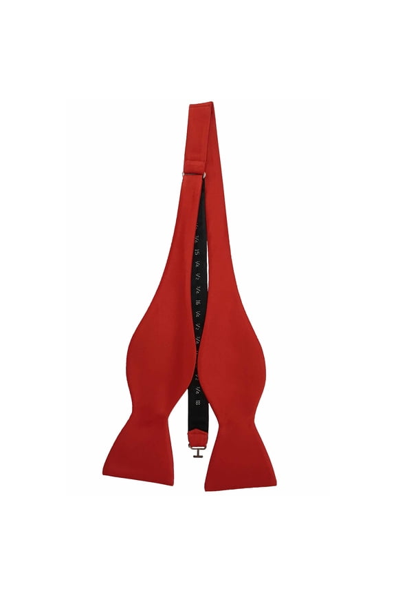 Mens Red Formal Satin Self-Tie Bow Tie in a Variety of Colors by Spencer Js Signature Satin Collection