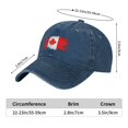 thumbnail image 5 of Canada Flag Baseball Cap Vintage Soft Washed Denim,Golf Dad Hat Adjustable Trucker Hats for Men Women Unisex Adult,Navy Blue, 5 of 6