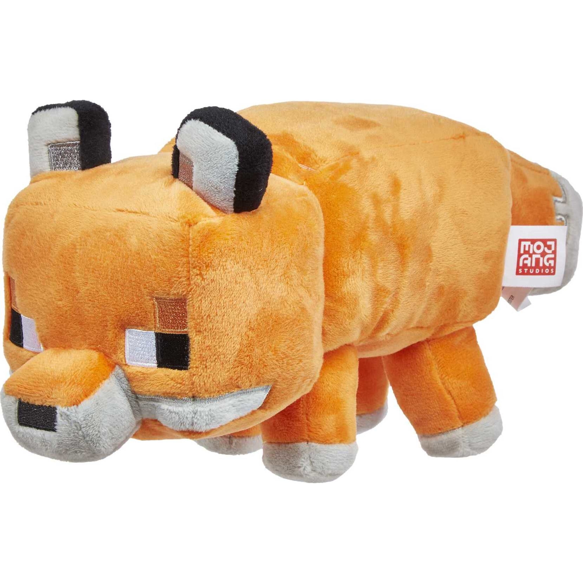 Minecraft Basic Plush Fox Stuffed Animal, Soft Doll Inspired by Video Game Character, 8 inch