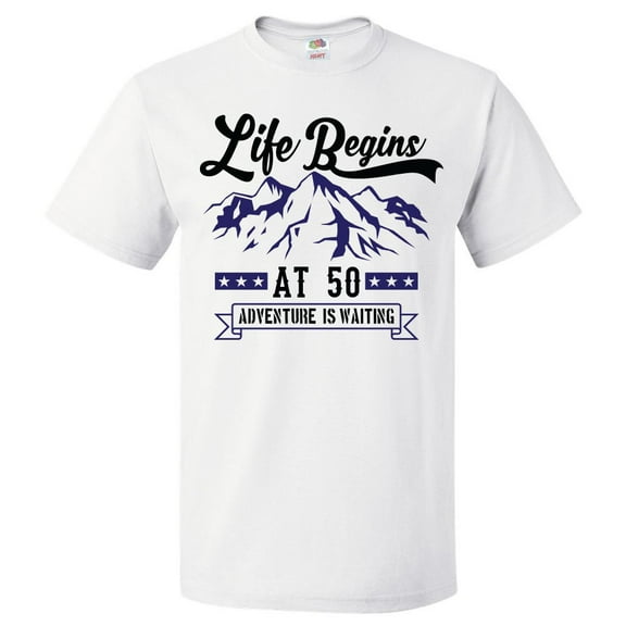 50th Birthday Gift For 50 Year Old Life Begins T Shirt Gift