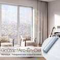 thumbnail image 2 of Patterned Window Film, Blackout Window Film Rainbow Effect 45x200cm, Electrostatic Decorative Window Film, Opaque 3D Window Film, Privacy Window Film for Bedroom, Kitchen, 2 of 5