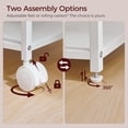 thumbnail image 5 of 3-Tier Rolling Printer Cart with Power Outlets and USB Ports, White Industrial Printer Stand for Office and Home, 5 of 8
