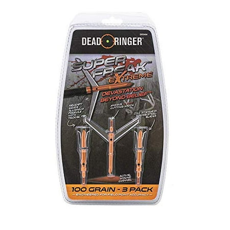 Dead Ringer 100 Grain Broadheads | Pack of 3 Broadheads | Available in Mechanical Hybrid Fixed/Mechanical and Expandable Blades
