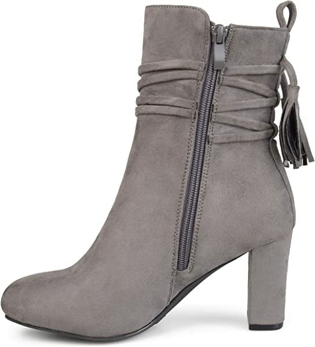 Journee Collection Womens Zuri Inside Zip Block Heel Booties