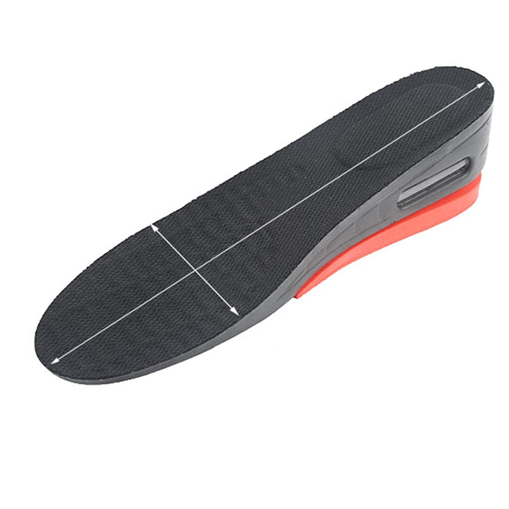 2 Layer Air Bubble Cushion Shoe Lift Height Increase Heel Insoles Pair Taller for Men and Women Size S Red Walmart