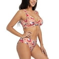 thumbnail image 2 of Daiia Bunny And Strawberry Women's Bikini Set Two Piece Swimsuit High Waisted Bikini Adjustable Straps Bikini Perfect for Beach, Pool, and Summer Vacation-Medium, 2 of 9