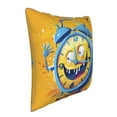 thumbnail image 2 of Susaid Funny Alarm Clock Illustration Print Velvet Throw Pillow Covers Home Art Deco Pillowcase Square Pillow Case Cushion Cover for Bed Sofa Living Room Car Indoor and Outdoor-, 2 of 8