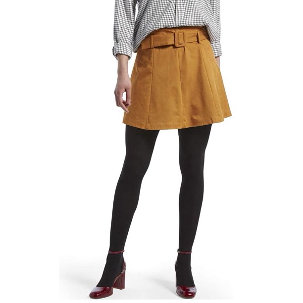 Hue Hue Women S Fashion Flat Knit Sweater Tights Black Sweater M L New Walmart Com Walmart Com