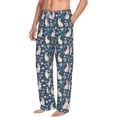 thumbnail image 2 of Xecao Cute Rabbit Floral Men's Straight Lounge Pajama Pants: The Ultimate in Comfortable Sleepwear, 2 of 9