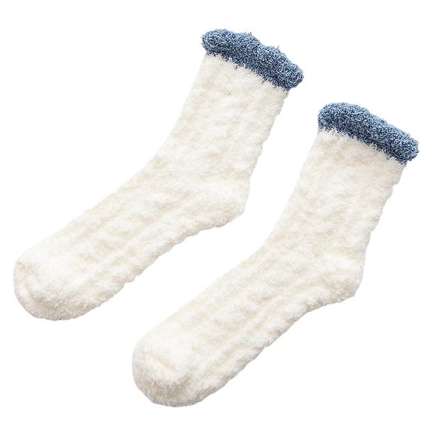Calcetines cálidos y esponjosos para dormir para mujer, calcetines de lana suave, calcetines de invierno antideslizantes