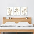 thumbnail image 2 of Beige Botanical Canvas Wall Art Set of 3 Boho Plant Artwork Neutral Bohemian Minimalist Art Modern Painting Pictures Prints for Wall Decor Aesthetic, for Bedroom Living Room Framed 12x16in, 2 of 6