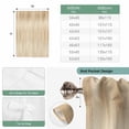 thumbnail image 6 of Orange Brown Balloon Curtains for Living Room/French Door, Modern Abstract Art Ombre Striped Tie Up Curtains 63 Inch Length Energy Saving Kitchen Curtains Shades for Windows 42"x63", 6 of 8