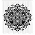 thumbnail image 3 of Ambesonne Leaf Shower Curtain, Tribal Flower, 69"Wx84"L, Black White, 3 of 3