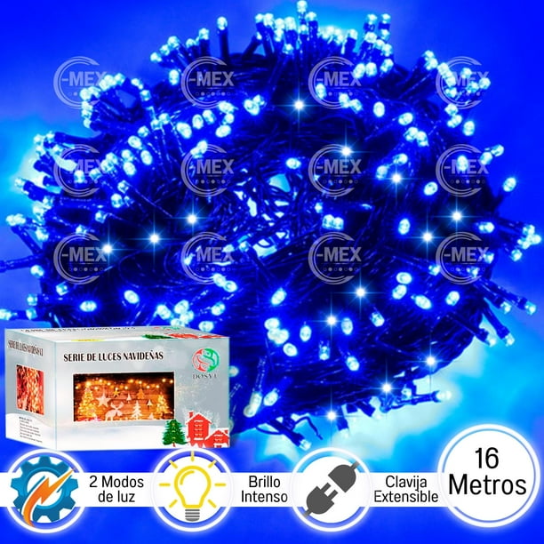 Luces navideñas serie de 16 Metros 1000 LEDs Azul DOSYU DY-ICE1000L-V3