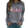 thumbnail image 5 of Craaazy Women's Christmas Shirt Long Sleeve Merry Christmas Sweatshirts Casual Pullover Tops Gifts, 5 of 6