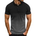 thumbnail image 4 of T-shirt de Sport Décontracté pour Hommes Col à Revers Dégradé 3D Manches Courtes, 4 of 9