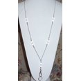 thumbnail image 2 of Hidden Hollow Beads Necklace, 34" ID Badge Holder, Women's Fashion (Beaded Chain Crystal Non Breakaway), 2 of 3