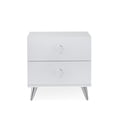 thumbnail image 1 of HomeRoots Meuble 253443 Table de Nuit en Panneau de Particules, MDF Blanc, 1 of 1