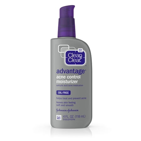 Clean & Clear Advantage Acne Control Oil-Free Face Moisturizer, 4 fl. (Best Skincare For Oily Acne Skin)