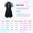 thumbnail image 7 of renvena Kids Girls 2 Piece Swimsuit Rash Guard Beachwear Short Sleeve Swimwear with Swim Skirts Set A Black 4XL, 7 of 7
