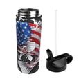 thumbnail image 2 of Sikiie Largemouth Bass Fish in USA Print 18OZ Insulated Straw Cup, Portable Leak-proof Sports Water Bottle, Stainless Steel Water Cup Suitable for Home and Outdoor, 2 of 8