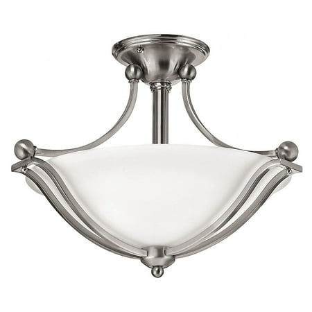 

2 Light Small Semi-Flush Mount in Transitional Style 19.25 inches Wide By 14.25 inches High-Olde Bronze Finish-Light Amber Seedy Glass