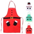 thumbnail image 4 of Christmas Cartoon Sleeveless Kitchen Apron And Stain Proof Santa Snowman Apron, 4 of 7