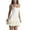 White, variant on Womens Bodycon Mini Dress Sleeveless Bow Front Contrast Color Cutout Tank Dress Sexy Solid Color Party Dress Club Streetwear