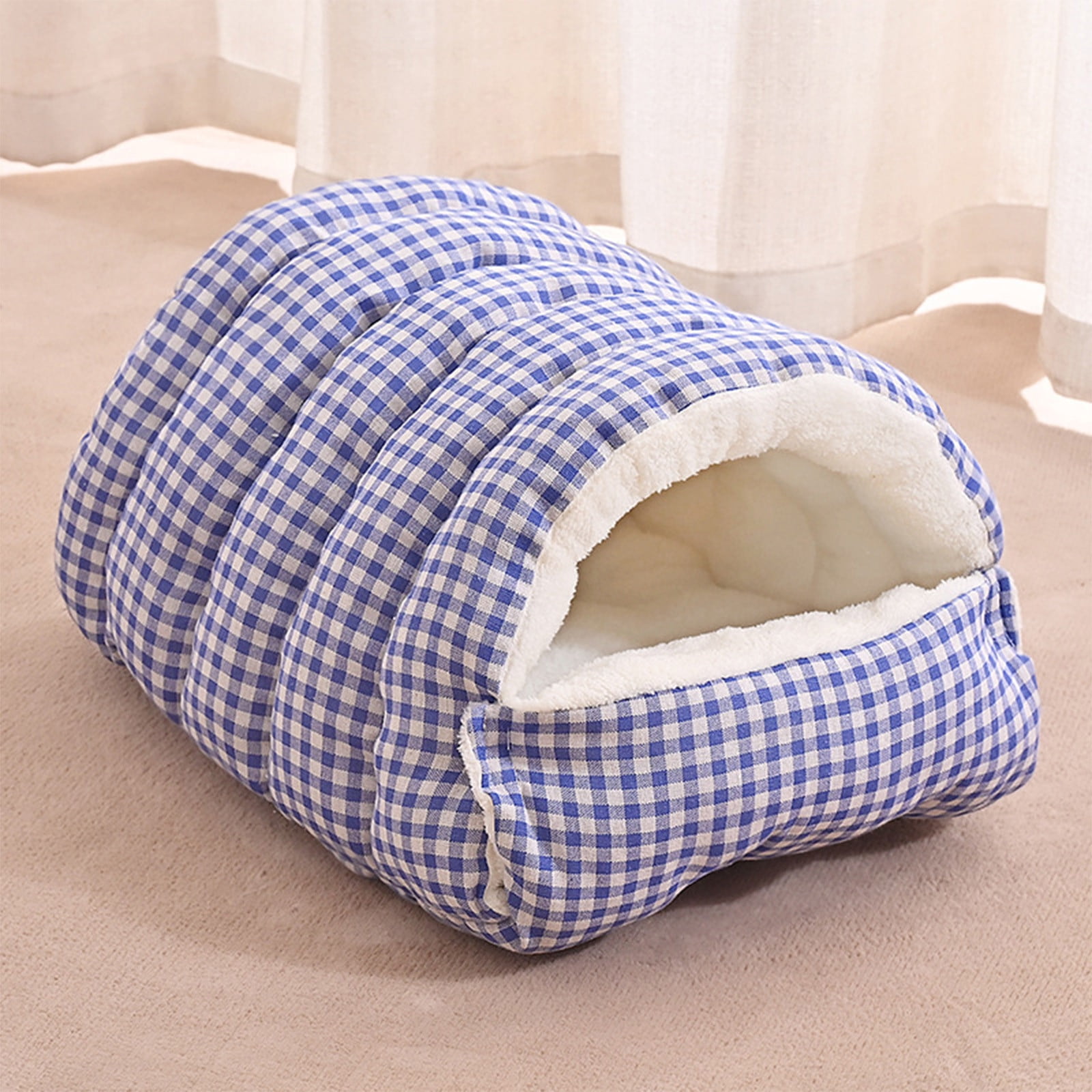 Lunxisen 1 Pcs Dog Bed Self Warming Puppy House Cozy Cat Sleeping Tent Cave Beds Indoor Kitten Nest Kennel Hut for Small Medium Dog Cats