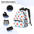 thumbnail image 5 of Fotbe Red Blue Polka Dots Lightweight Casual Laptop Backpack for Men and Women, Daily use Waterproof backpack, Backpack for College, 5 of 8