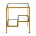 thumbnail image 4 of Pemberly Row Two-Tier Modern Metal Side Table in Antique Brass, 4 of 9