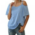 thumbnail image 2 of T-Shirt à Manches Courtes Large et à Col Montant pour Femmes, 2 of 5