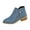 Dark Blue, variant on Women's Ankle Boots Low Chunky Heel Faux Suede Ankle Boots with Side Zipper Casual Comfortable Solid Color Round Toe Orthopedic Arch Support Booties Wide Width Walking Boots for Fall Winter
